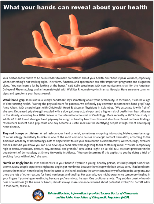 What your hands can reveal about your health