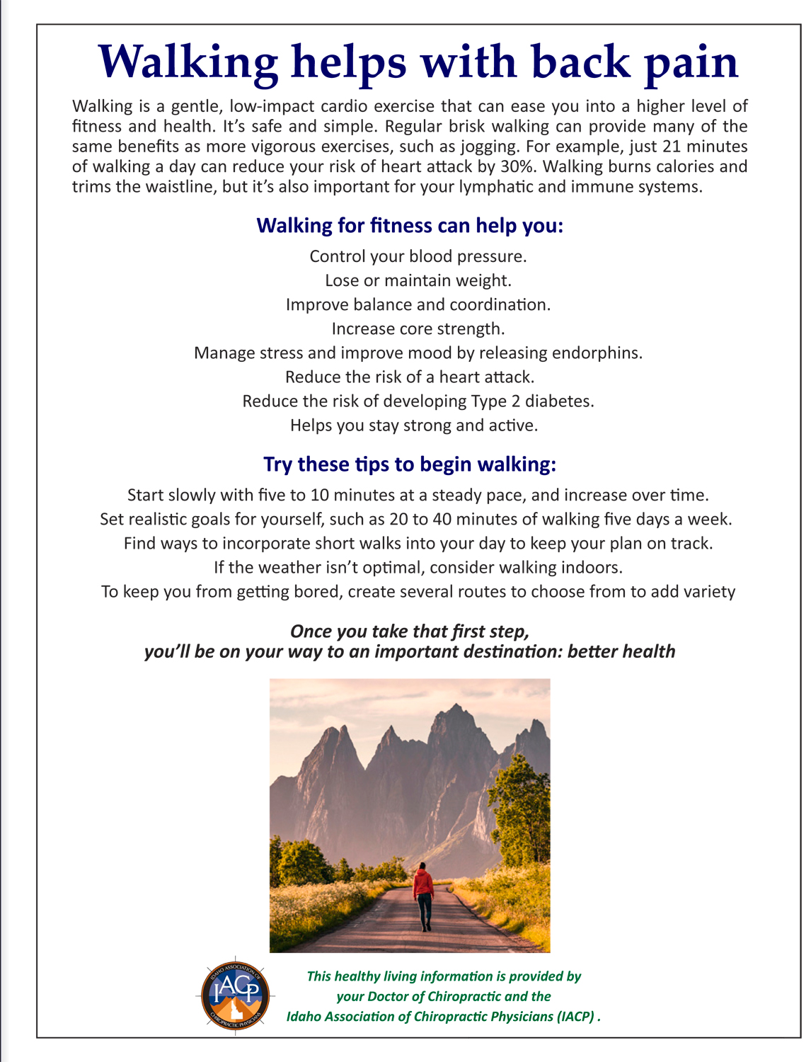  Walking helps with back pain